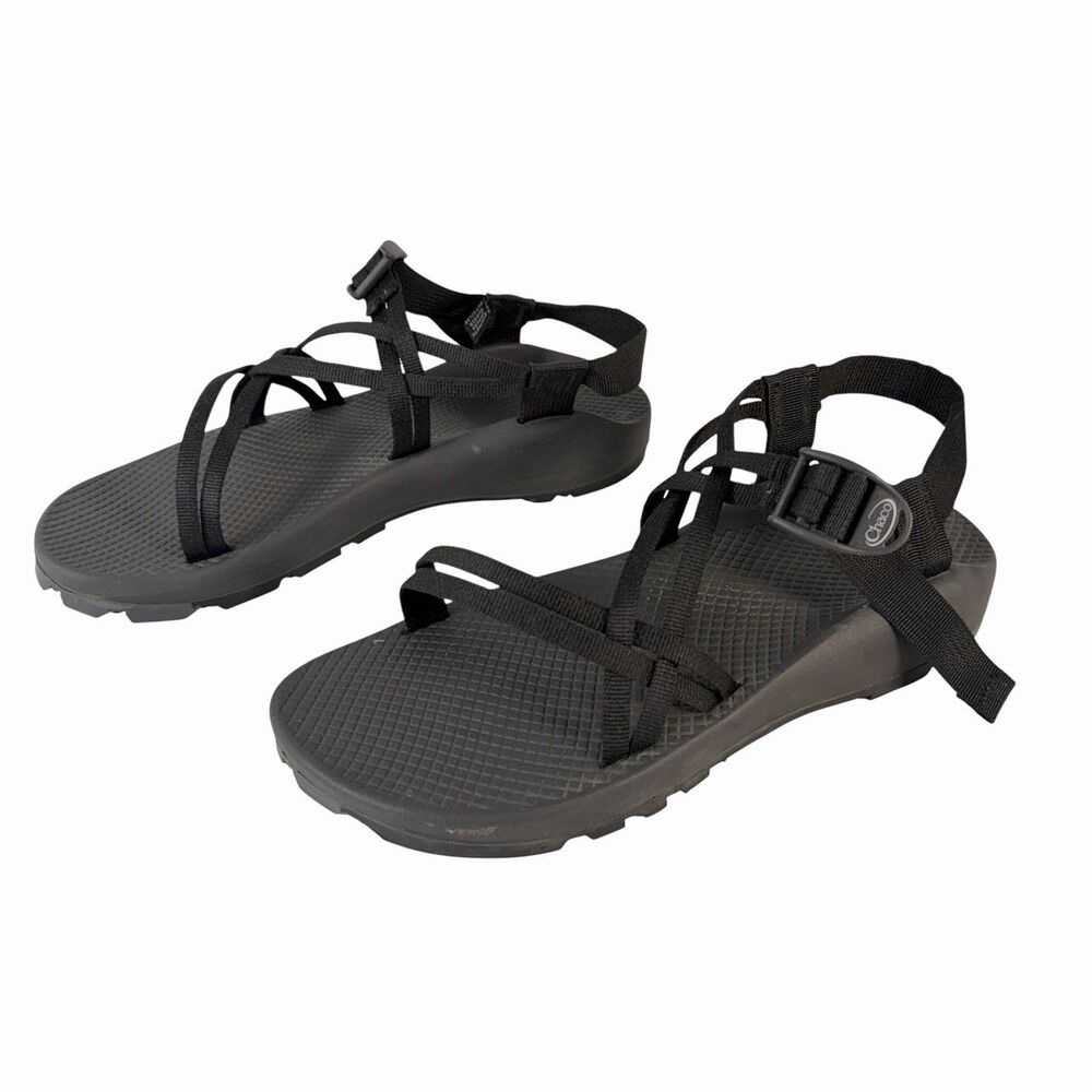 Chaco ZX/2 Sandal Womens Size 11 Dual Strap Hiking Hippie BLACK CLASSIC Toe-Loop